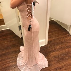 sparkling pink prom dress